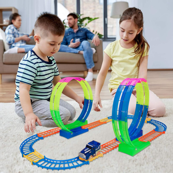 Barneracebilbane for barn, fleksible togbane for småbarn