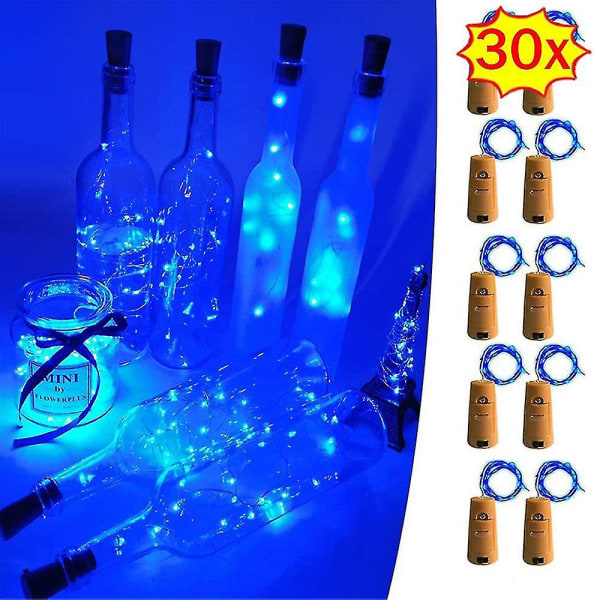 30 stk. 20 LED flaske loops - Jul gratis fragt