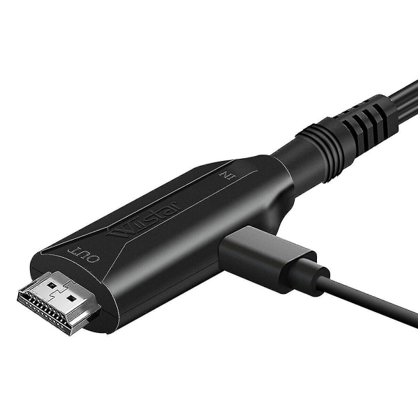 Jul Hd Wii Til Hdmi Adapter Konverterare Med USB Kabel Höghastighets Spelkonverteringssladd