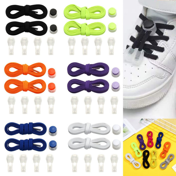 Spring Lock Skosnören Uden Slips LILLA purple