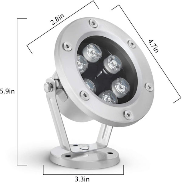 Vedenalainen suihkulähdevalo, 18W RGB-värimuutos