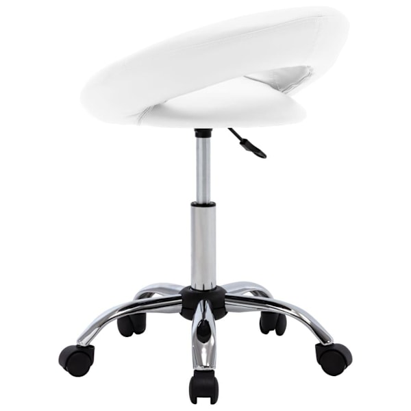 vidaXL Snurrestol Hvid Kunstlæder white 6550