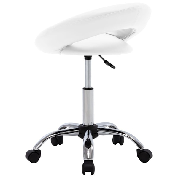 vidaXL Svingbar stol hvit kunstlær white 6550
