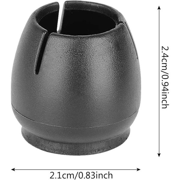 Silikon Antiskli Bord- og Stolføtter, 32 Stykker 12-16mm Stolføtter Stolføtter Beskytter for Runde Møbelben Svart