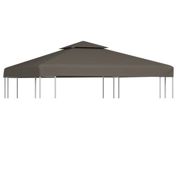 vidaXL Paviljongtak med ventilation 310 g/m² 3x3 m taupe Taupe 3600
