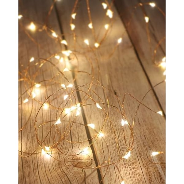 2-pack ljusslinga USB-driven 10m/32,8ft 100 LED koppartråd M