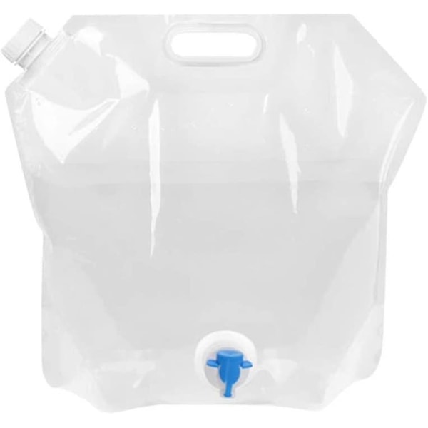 2-pack 10L Vattenförvaringsväska Stor Kapacitet Bärbar Vikbar Vattenförvaringsväska För Camping Utomhus Hushåll Vit-FA2-