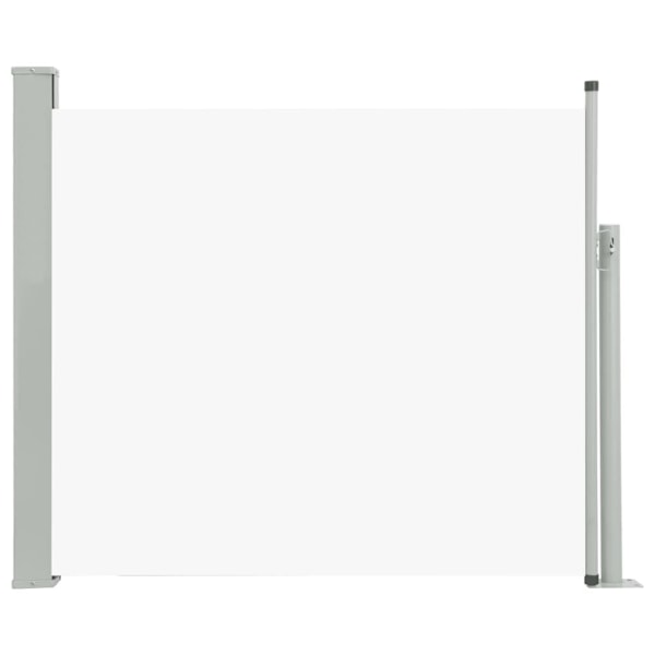 vidaXL Infällbar Sidomarkis 100x300 cm Gråvit Creme 4800