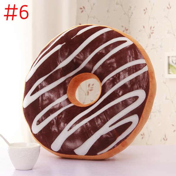 Söta Donuts Kudde Choklad Munkar Plysch Macaron Matkudde Fin Bottenkudde Nappkudde Donut Coussin-FA- #3
