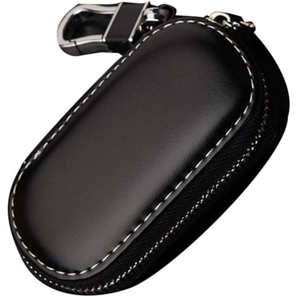Bilnøkkelveske, Multifunksjonell lærveske for bilnøkler, Universal Keyless Entry Key Fob Pouch, Bil RFID-nøkkelbeskyttelsestilbehør