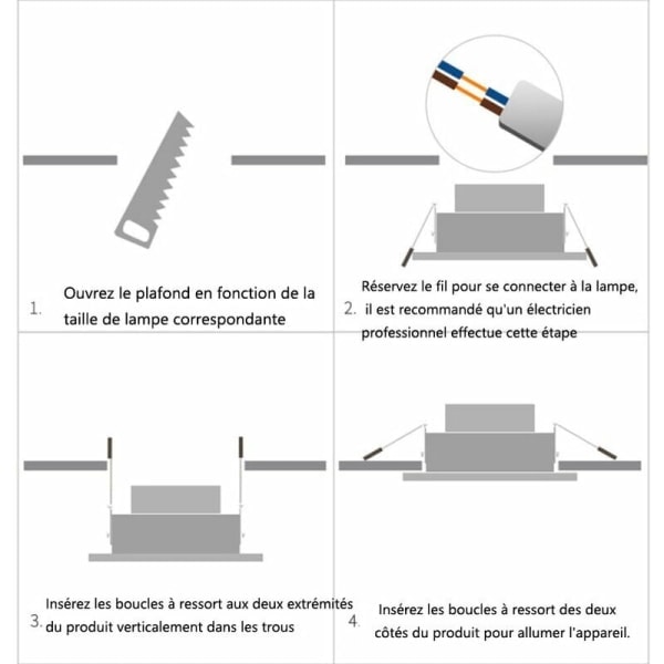 5 LED-baderomsspotlights IP44 25mm Ø85mm innfelt taklampe