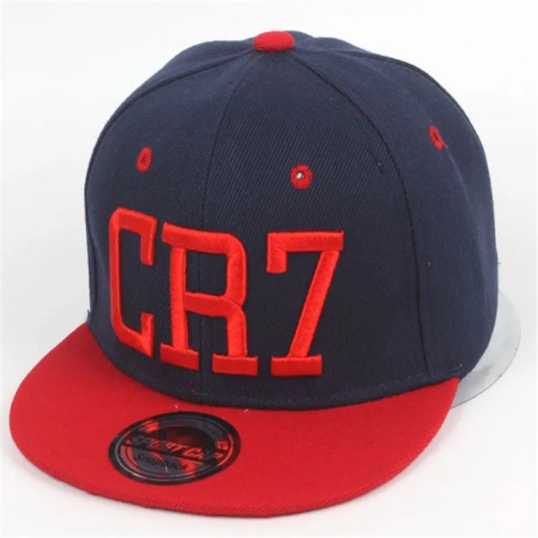 Barn Fodboldstjerne Ronaldo CR7 Broderi Børn Kasket Hat Ben Drenge Piger Sport Snapback Hip-hop Kasketter Gorras red