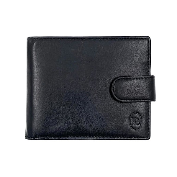 Plånbok i äkta läder, svensk passform Svart black one size