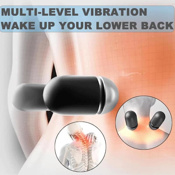 3-in-1 Back Therapy, Back Massage, Sciatica Massage with Traction Lift, Stretcher Portable Deep Tissue Vibration for Neck Shoulder Back (Grey)