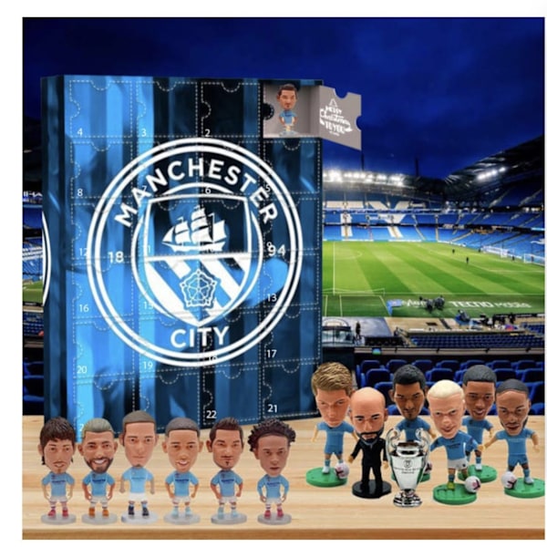 24-dages nedtællings-blindbox 2024 Manchester City Fodbold Julekalender