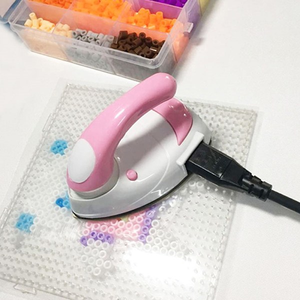 Mini Craft Elektrisk Strygejern Bærbar Handy Heat Press DIY Pink Pink EU Plug