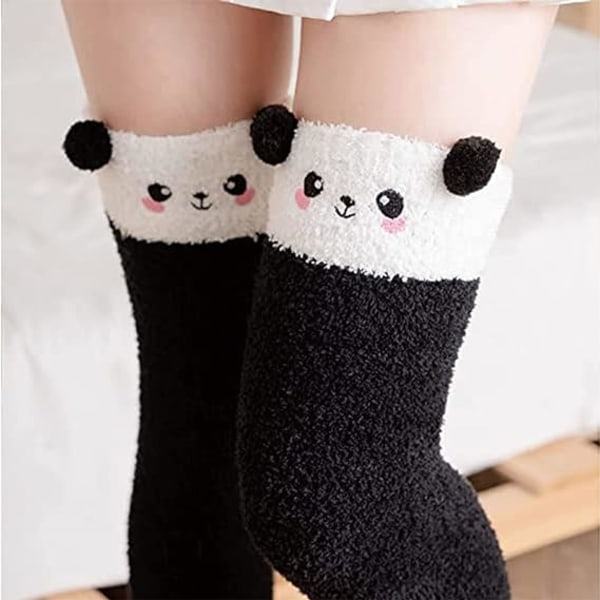 1 pari polvisukkia naisille (mustat), polvisukat, Panda Soc