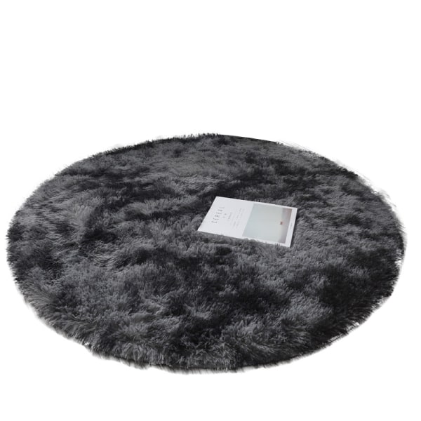 Round Rug, High Pile, Modern, for Living Room, Bedroom, Dining R