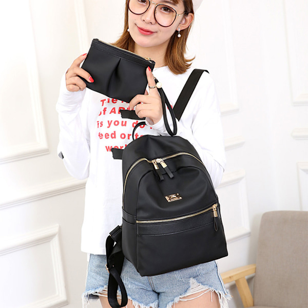 Casual Shoulders Ryggsäck 2PCS Reseryggsäck College skolväska för kvinnor tjej K
