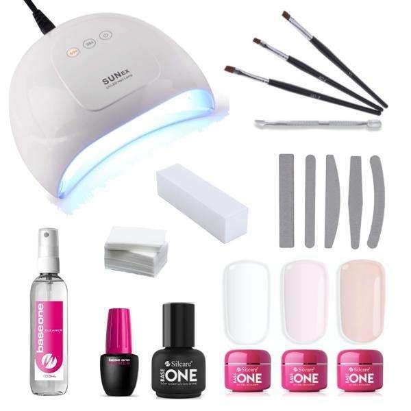 Komplett startkit för gelénaglar av hög kvalitet inklusive UV/LED-lampa 1020 multicolor