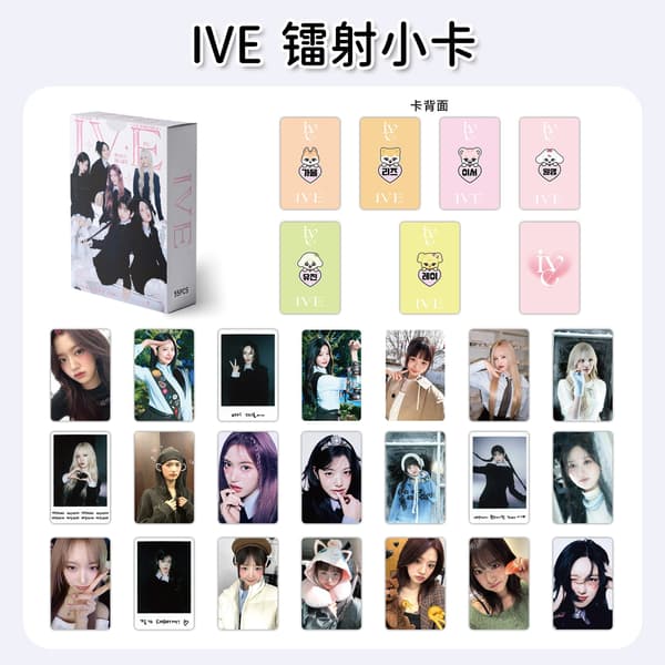 55 IIVE Mini Album 3:e album IVE EMPATHY K-POP Merchandise LOMO samlarkort-FA-