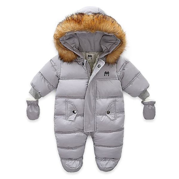 Fleece-jumpsuit för bebis 80 cm 80cm grey