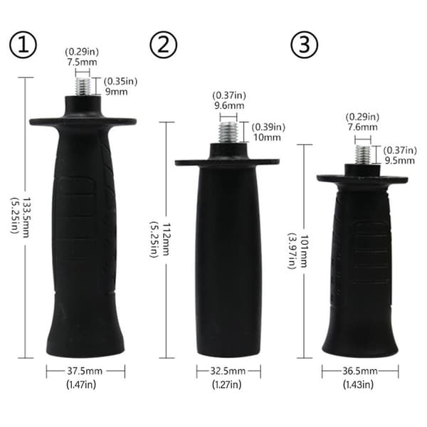Vinkelslipar Extrahandtag Sidohandtag 3-FA- 3