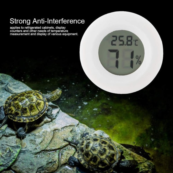 Mini digital LCD-termometer hygrometer husdjur elektronisk fuktighet