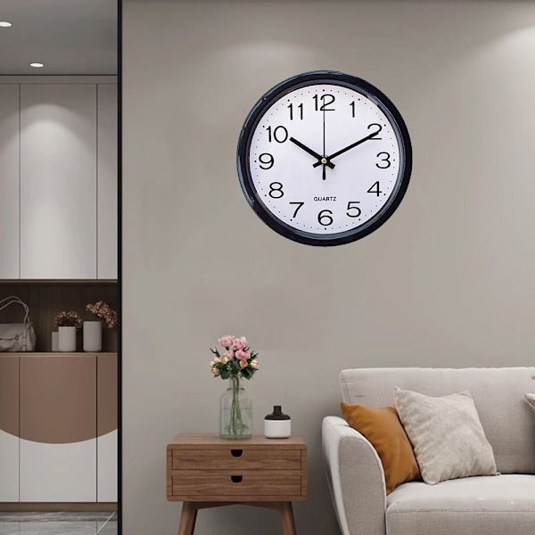 Rund veggklokke 8 tommer 20 cm HVIT white