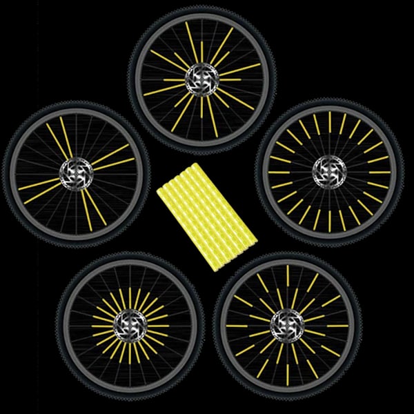 Cykelreflekser, 48 stk. cykeltilbehør reflekser, 360° synlighedsreflektorer, refleksclips cykel, reflekterende ekerpinde