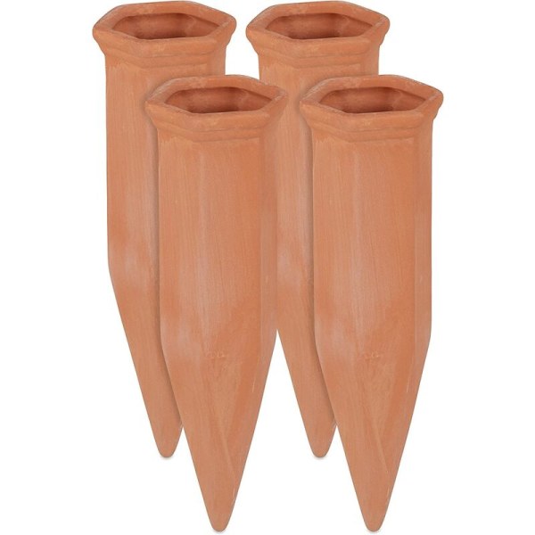 Lerskruv, set med 4 bevattningstillbehör, flaskor 17 x 5,5 x 5 cm,
