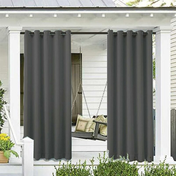 Udendørs gardiner Have Patio Gazebo Blackout Gardin Vindtæt UV-beskyttelse Mugbestandig, Gardiner