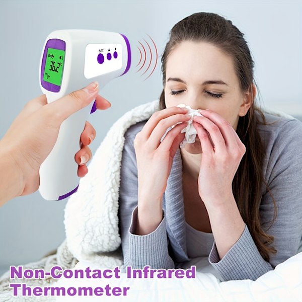 1 st Digital Panntermometer, Beröringsfri Infraröd Medicinsk Termometer, Kroppstemperaturmätningsverktyg, För Vuxna Bebisar, Utan Batteri