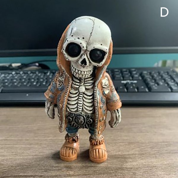 Coola skelettfigurer Halloween Skeleton Doll Resin Ornament D
