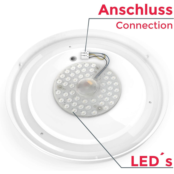 18W LED-baderomslampe I baderom I NØYTRALT hvitt lys I IP44