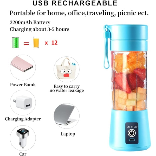 Blå mixer för shakes och smoothies-FA6-