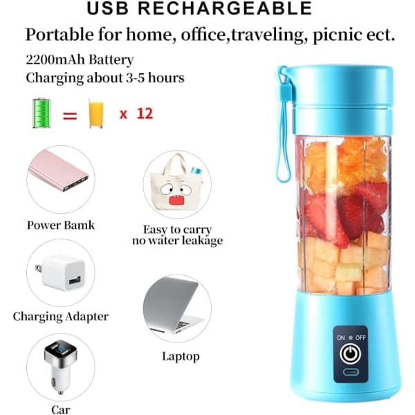 Sininen tehosekoitin pirtelöille ja smoothieille -FA6-