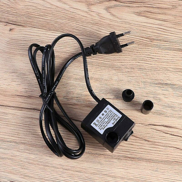 Nedsänkbar vattenpump 300L/h, 5W, ultraljudsstyst för fontän, akvarium, damm (EU-kontakt)