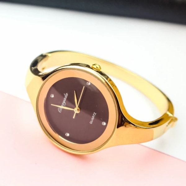 Dameur Mode Dame Ure Mærke Ur Dameur Kvarts Armbåndsur Ur Relogio Feminino Montre Femme all gold