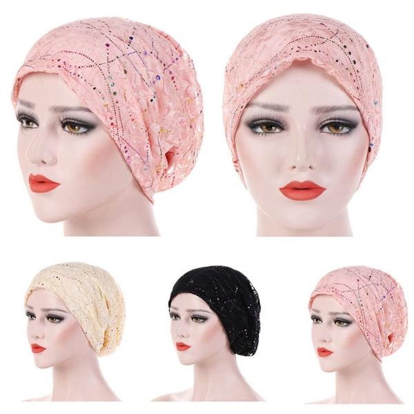 Turbanhatt Mjuk Motorhuv SVART black