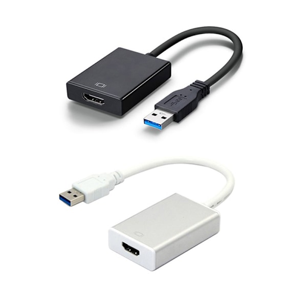 HD 1080P USB 3.0 till HDMI-yhteensopiva sovitin Black