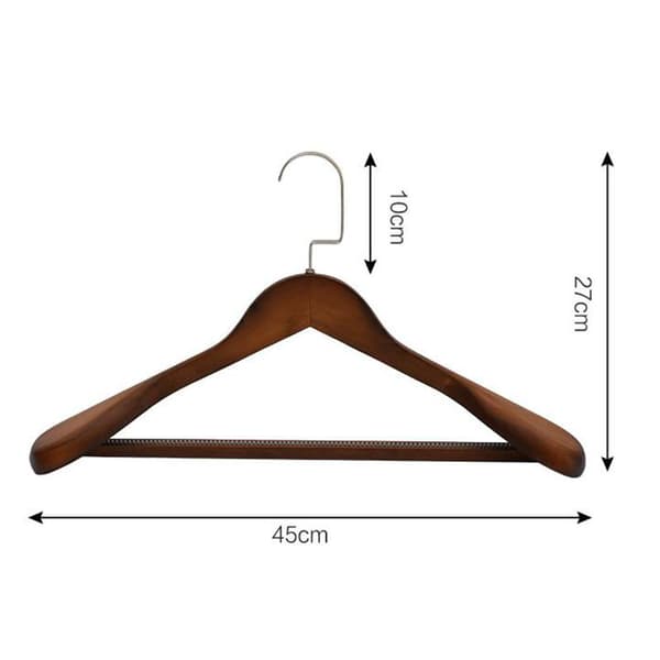 Lyxiga breda trägalgar med låsbar stång, 5-pack-FA- brown