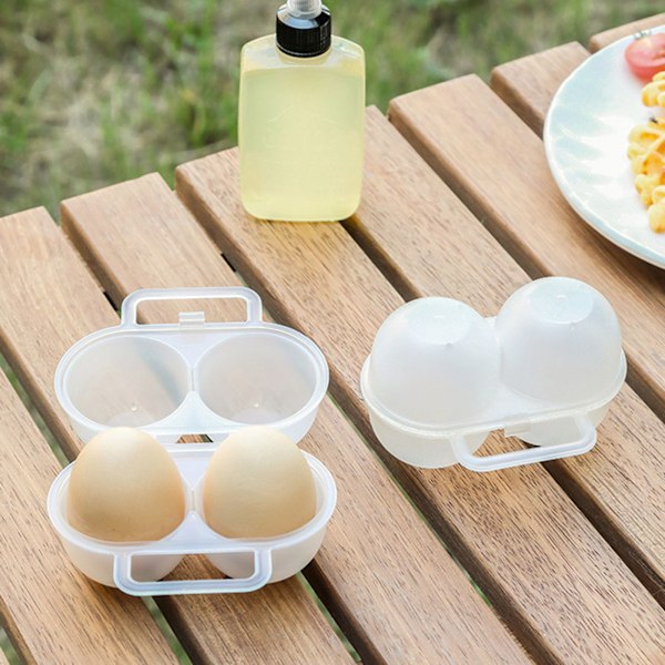 Eggoppbevaring Plastboks Matvaregodkjent Materiale Støtsikker Funksjon for Egg Mat Campingtur-FA-