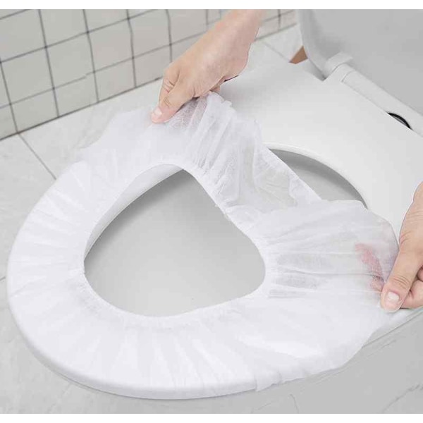 Hygiejniske Toiletklapæder - Hvid 10-pak 66