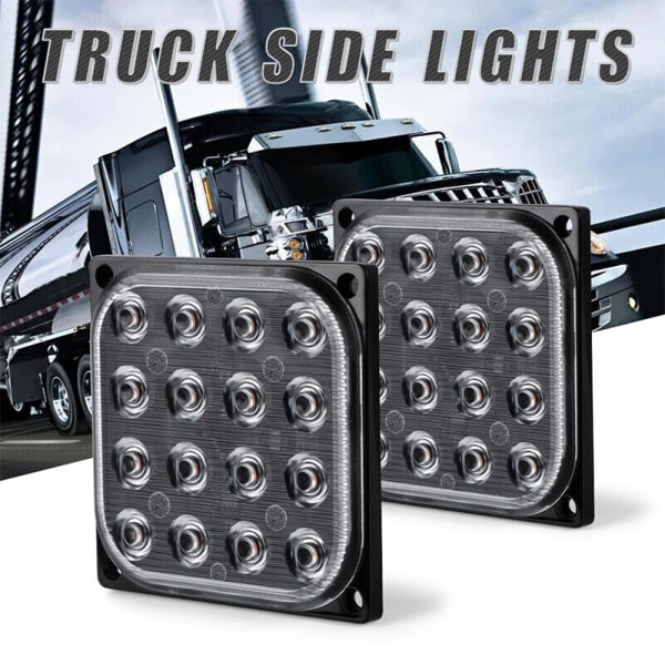 16 LED firkantet blinklys sidemarkør indikator Off Road bremse T