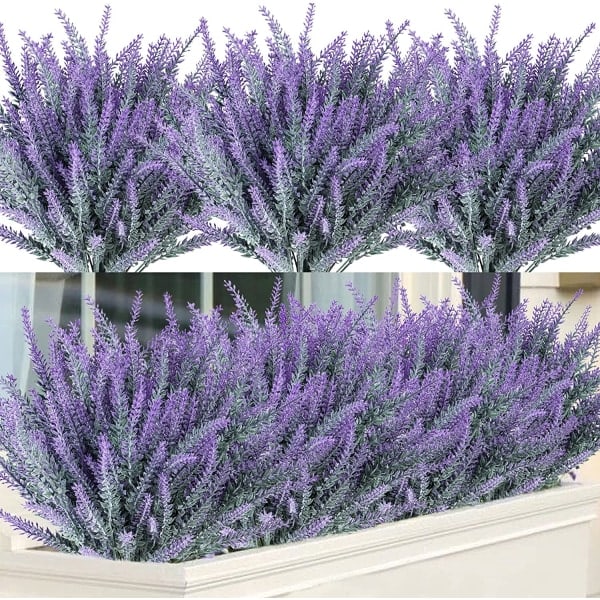 12 buketter kunstige lavendelblomster, kunstig lavendel