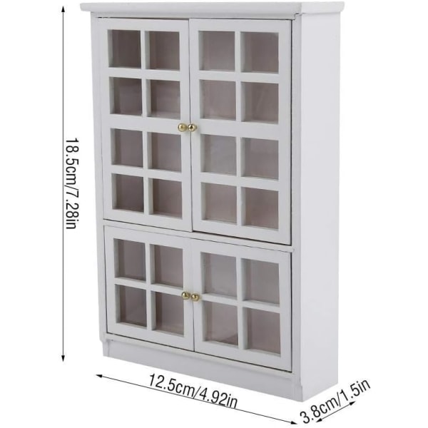 1:12 Dollhouse Wooden Three-Tier Display Cabinet Dollhouse