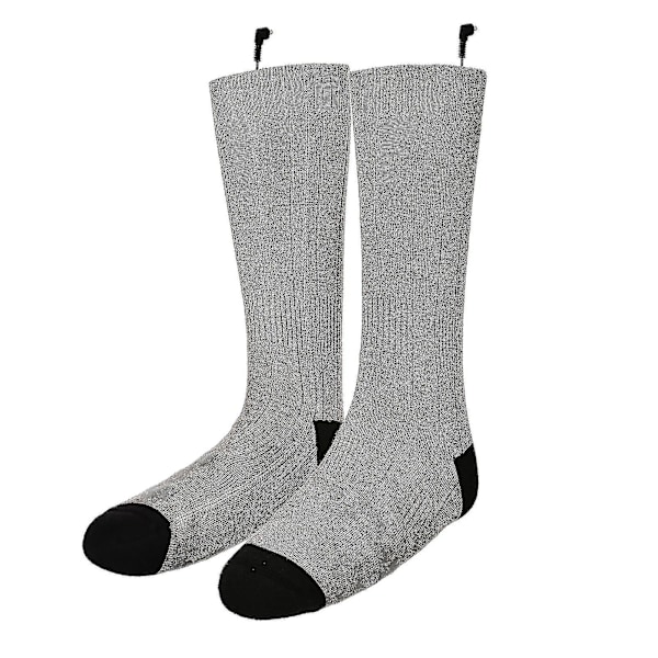 2 par 2200mAh Batterier Strømper Power 3-trins Justering Indikatorlampe USB Opladbar Til Elektriske Opvarmningsstrømper Gray socks