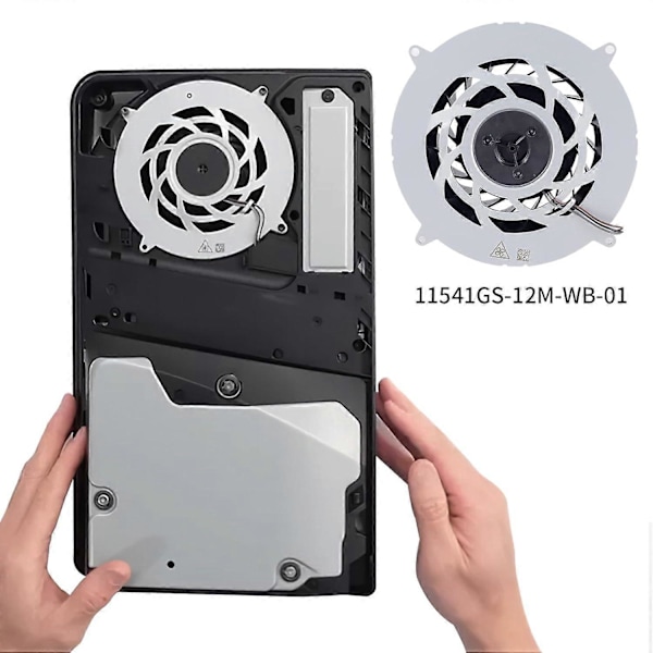 Sisäinen Jäähdytystuuletin PlayStation 5 Konsolille (Slim), 19 Siipinen Jäähdytystuuletin PS5 Slim Konsolille, 11541GS-12M-WB-01, (vain PS5 Slimille)-XS1-
