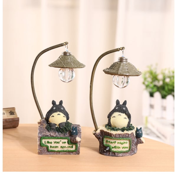 2 stk. Totoro trehus liten nattlampe A